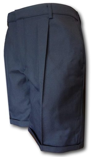 'David Luke' Navy Blue UNLINED Wool Worsted Short Trousers.