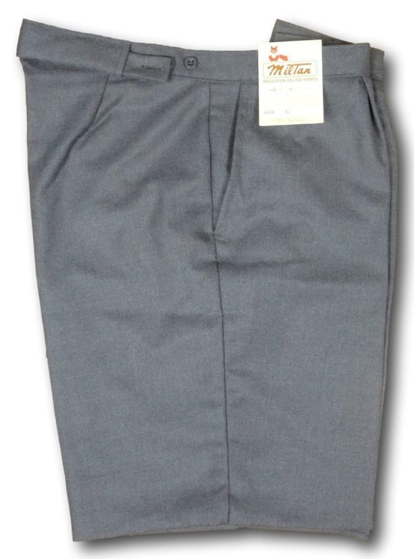 Grey Wool Worsted Short Trousers - 36" - 'Miltan' Brand From New Zealand