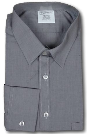 Grey Polyester Cotton Vintage Shirt From The UK 16" Collar. 'Jonelle' Brand