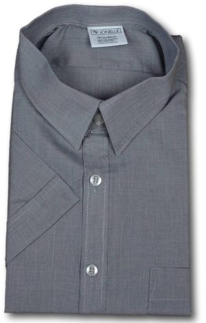 Grey Polyester Cotton Vintage Shirt From The UK 16.5" Collar. 'Jonelle' Brand