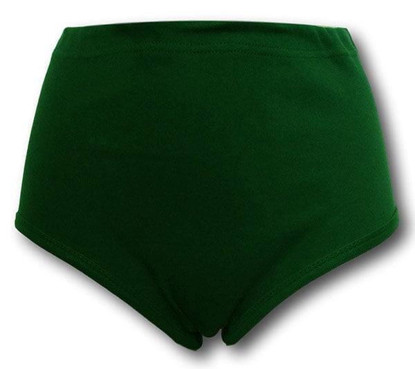 Bottle Green Double Gusset Girls School & Gym Knickers by David Luke