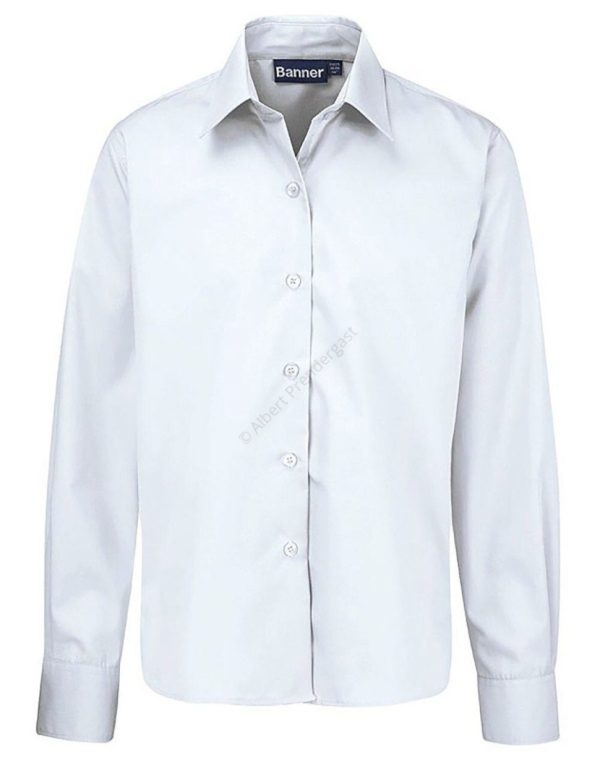 White Long Sleeve School Blouse