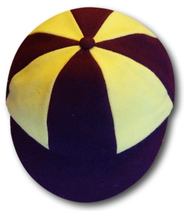 Brown & Yellow Wool Flannel School Cap - Image 2