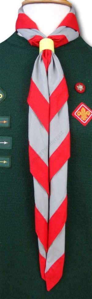 Cub & Scout Necker In Grey With Red Border