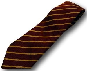 Maroon & Gold Narrow Stripe School Tie