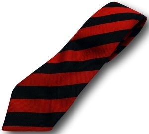 Red & Black Broad Stripe School Tie