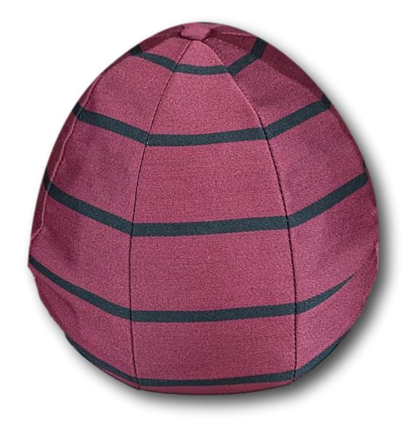 Maroon & Navy Wool Worsted Venetian Stripe Cap - Image 2