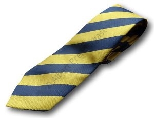 Navy & Gold Broad Stripe School Tie