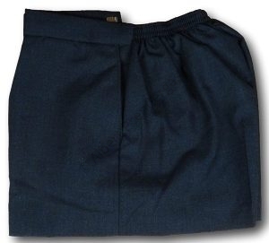 Charcoal Wool Worsted Short Trousers - Off White Nylon Lining