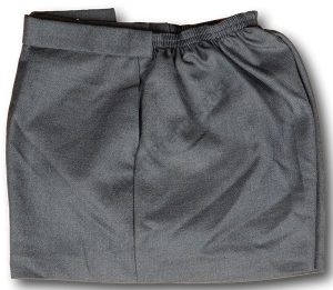 Grey Wool Worsted Short Trousers - Cream Cotton Lining